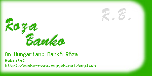 roza banko business card