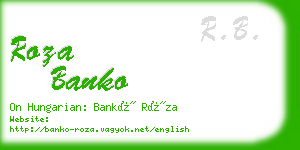 roza banko business card